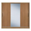 Ver imagem 1 de Guarda Roupa Casal Dalila 3 Portas com Espelho - Élpis Móveis Amendoa Touch