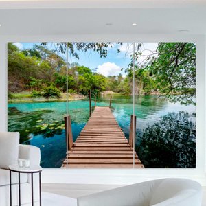 Quadro Metacrilato - Le Pont de La Liberté Mercado da Imagem 3x - 50x150cm