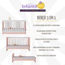 Ver imagem 3 de Berço 3 em 1 para Colchão 130 X 60cm Doce de Leite Multimóveis Mp0527r
