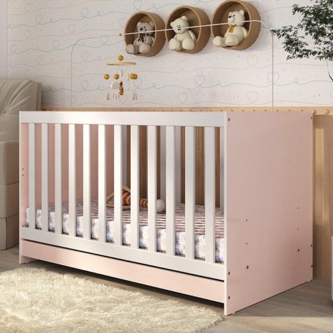 Berço 3 em 1 para Colchão 130 x 60cm Doce de Leite Multimóveis MP0527R