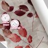 Papel de Parede 9M 6M Folhas Seca natureza vermelha Viníl Estilo Folhagem Outono Moderno Auto Colant - 3