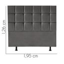 Ver imagem 2 de Cabeceira Estofada Cama Box Casal King 195cm Espanha Suede Cinza Escuro- Mabe Magazine