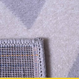 Tapete Retangular Zig Zag 1,33x1,90m Sala Quarto Reinassance Veludo Cinza - ClickLar - 4