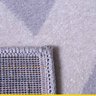 Tapete Retangular Zig Zag 1,33x1,90m Sala Quarto Reinassance Veludo Cinza - ClickLar - 4