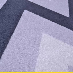 Tapete Retangular Zig Zag 1,33x1,90m Sala Quarto Reinassance Veludo Cinza - ClickLar - 3