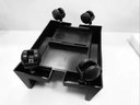 Ver imagem 2 de Porta Cpu Plástico Preto c/ Rodízios - Masticmol - 72101