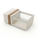 Ver imagem 3 de Mesa de Centro Mesinha Retangular Sala Robusta com Tampo Vidro