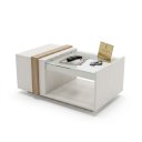 Ver imagem 6 de Mesa de Centro Mesinha Retangular Sala Robusta com Tampo Vidro