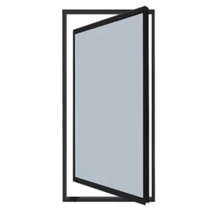 Janela capelinha em alumínio preto classic - 120X40