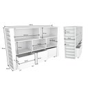 Ver imagem 3 de Organizador Infantil Newton MDF com Baús e Porta Carrinhos Cinza Woodcore