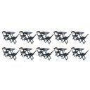 Ver imagem 1 de Kit 10 Conjuntos De Mesa Dobravel Com 2 Cadeiras De Madeira 70X70 - Preto - Preto