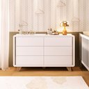 Ver imagem 1 de Cômoda Infantil 6 Gavetas Mabel Branco/Louro Freijó Grann