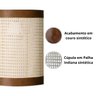 Luminária Teto Eclipse Aconchegante Sofisticado Tela Rattan:branco - 3