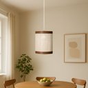 Ver imagem 1 de Luminária Teto Eclipse Aconchegante Sofisticado Tela Rattan:branco