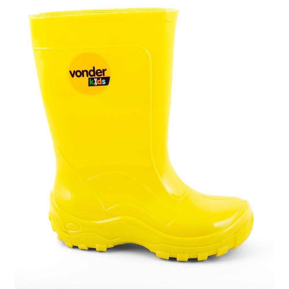 Bota Infantil Amarela PVC com Forro Tam. 22/23 Vonder - 3