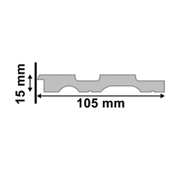 Ripado Poliest Cumaru 280cmx105mmx15mm Santa Luzia - 2