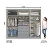 Guarda Roupa Casal 6 Portas 4 Gavetas Americano  - 2