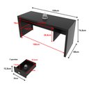 Ver mais imagens de Escrivaninha Mesa Escritório com Reversível ME4113 3 Gavetas 155cm Preto