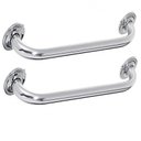 Ver imagem 1 de Alça Apoio Barra Kit 2 uni Inox 50cm Banheiro Deficiente Idoso Acessibilidade Cadeirante