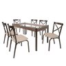 Conjunto Mesa 140cm Tampo em Vidro com 6 Cadeiras Karina  - 3