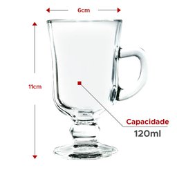 3 Xícaras Cappuccino 120ml Clássica Cafeteria Tipo Bill - 3