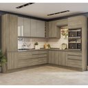 Ver imagem 1 de Cozinha Completa Planejada de Canto 2,89x2,48mt 13 Peças Linha Maxxi Cj14-119 Kappesberg- Nogal