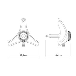 Aspersor Estático com Base de Apoio e Pontalete para Engate Rápido - Tramontina - 2