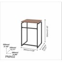 Ver imagem 3 de Mesa de Apoio Menor Baixa de Encaixe, com Tubo Quadrados de Aço Pintado e Tampo de Madeira em MDP Frame Pozza Móveis