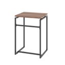 Ver imagem 2 de Mesa de Apoio Menor Baixa de Encaixe, com Tubo Quadrados de Aço Pintado e Tampo de Madeira em MDP Frame Pozza Móveis