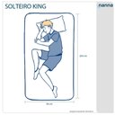 Ver imagem 3 de Cama Box Preta + Colchão Solteiro King Castelar Branco Espuma D33 Bordado 96x203x57cm