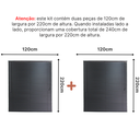 Ver imagem 2 de Persiana Pvc Trilho Metálico 240larg X 220alt Preta (2 Pçs)