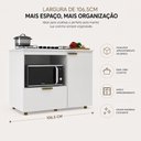 Ver imagem 5 de Balcão para Cooktop 106,5cm Branco Bigger com 3 Prateleiras com Nincho Micro-Ondas J Carvalho