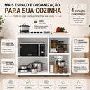 Ver imagem 4 de Balcão para Cooktop 106,5cm Branco Bigger com 3 Prateleiras com Nincho Micro-Ondas J Carvalho