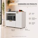 Ver imagem 3 de Balcão para Cooktop 106,5cm Branco Bigger com 3 Prateleiras com Nincho Micro-Ondas J Carvalho