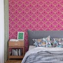 Ver imagem 1 de Papel de Parede Arabesco Rosa Forte Gh Papel de Parede 3,3m