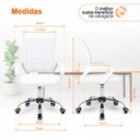 Ver imagem 7 de Conjunto de Escritório Mesa Dora e Cadeira Begônia Mesh Branca