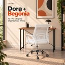 Ver imagem 4 de Conjunto de Escritório Mesa Dora e Cadeira Begônia Mesh Branca