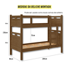Treliche Beliche Cama Auxiliar 03 Colchão D33 Cor: Legno Castanho - 5