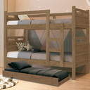 Ver imagem 1 de Treliche Beliche Cama Auxiliar 03 Colchão D33 Cor: Legno Castanho