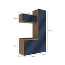 Ver imagem 4 de Conjunto para Banheiro Kappesberg Celeste 3 Peças Nogueira/azul 130cm