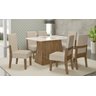 CONJUNTO SALA DE JANTAR GAIA 1,35 COM 6 CADEIRAS CEDRO 74B - 1
