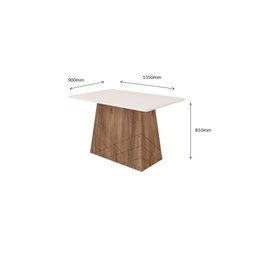 CONJUNTO SALA DE JANTAR GAIA 1,35 COM 6 CADEIRAS CEDRO 74B - 3