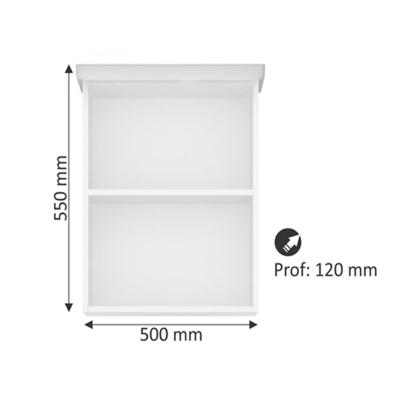 Armário de Banheiro 50cm Cewal com 02 Portas Branco/branco - 2