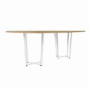 Ver imagem 4 de Mesa de Reunião Orgânica Tampo Bipartido 270cm Macadâmia com Branco F5 Office