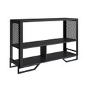 Ver imagem 2 de Aparador Industrial P1021 Preto com Pés em Metal Sala Estilo Industrial
