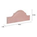 Ver imagem 3 de Cabeceira Casal Curva Luxo Estofada 140x60 - Suede Rose - Tachas Cromadas