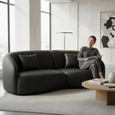 Ver imagem 3 de Sofá Sala Nuvem 170 Cm Conforto Premium Decorativo Orgânico:courino Sintético Preto