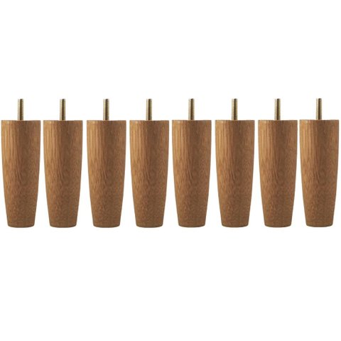 Conjunto 8 Pés para Móveis Cama Casal Pé para Cama Box em Madeira