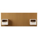 Ver imagem 3 de Cabeceira Ripado para Cama de Casal/queen Maracá Nature com 2 Mesa de Cabeceira Jatobá Offwhite - Re
