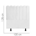 Ver imagem 3 de Cabeceira Estofada Alanis 100CM Solteiro Suede Branco - D A DECOR